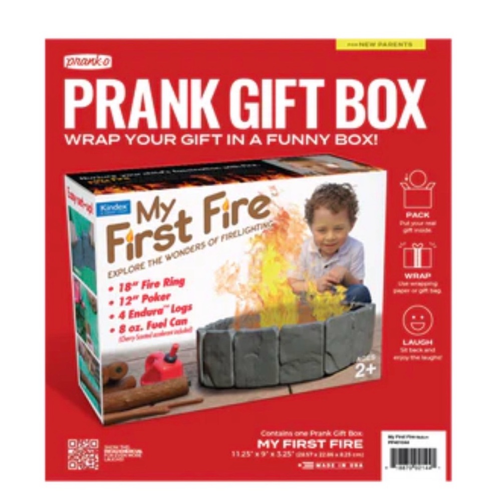 Pranko Prank Gift Box My First Fire Wrap Your Real Present in a Funny Box